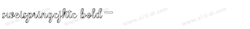 sweispringcjktc bold字体转换